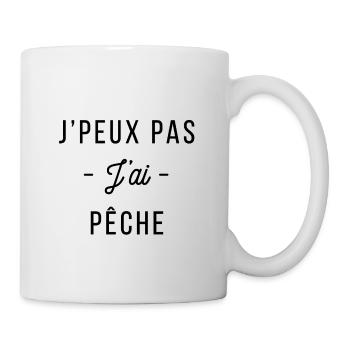 jpeux pas j ai pêche - Mug blanc - blanc - Droite
