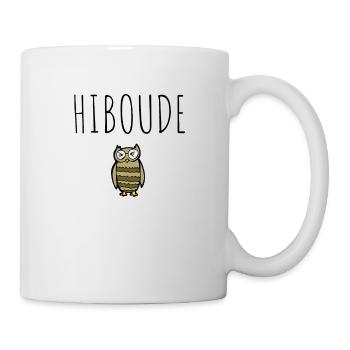 HIBOUDE hibou boudeur idée cadeau humour - Mug blanc - blanc - Droite