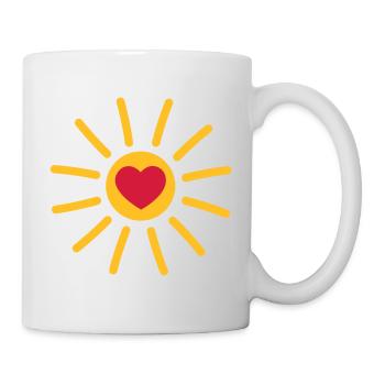 Herzsonne heart sun soleil coeur - Sonnenschein - Tasse - Weiß - Rechts
