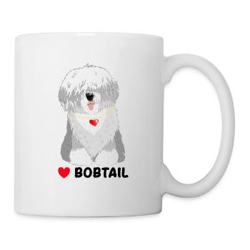 Bobtail Tshirt Bobtail Dog Shirt Tee - Mug - white - Right