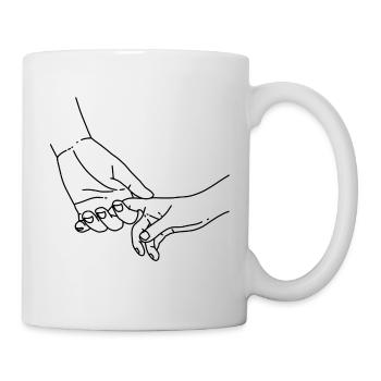 Holding hands - Mug - white - Right