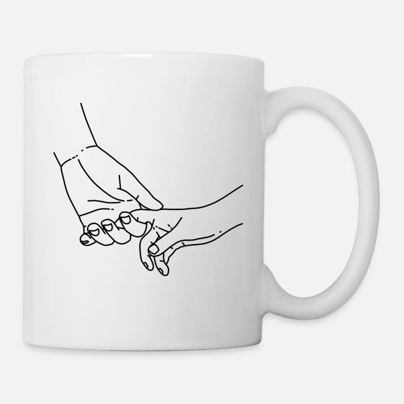 Main dans la main - Mug blanc - blanc