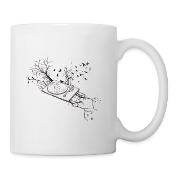 Disque - Disque - Arbre - Oiseaux - Mug blanc - blanc - Droite