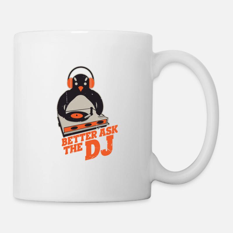 DJ Penguin - Tasse - Weiß