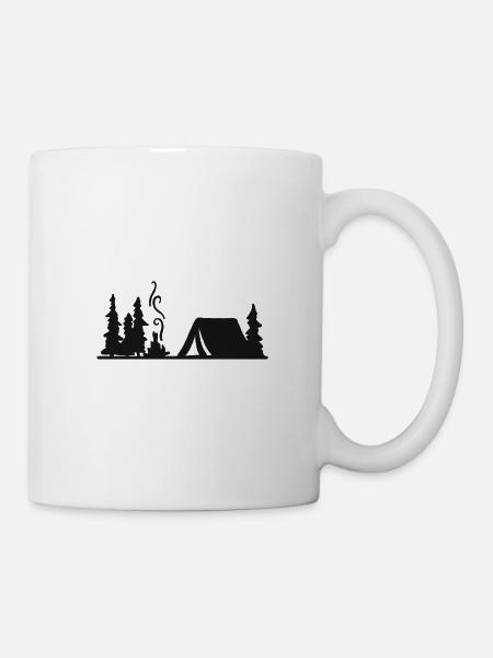 Campen Zelten Natur Camping Urlaub Zelt Geschenk - Tasse - Weiß