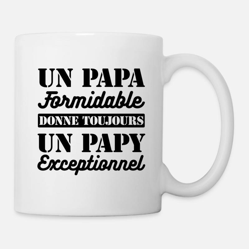 PAPA FORMIDABLE - PAPY EXCEPTIONNEL - Mug blanc - blanc