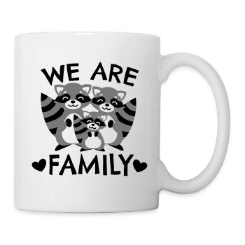Raccoon family We are family - gift idea racoon - Mug - white - Right