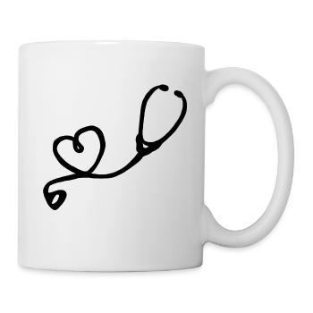 Arzt Herz Doktor Geschenk Krankenschwester Doctor - Tasse - Weiß - Rechts