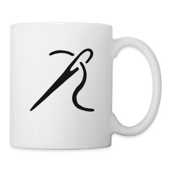 Sewing needle tailor gift thread sewing knitting - Mug - white - Right