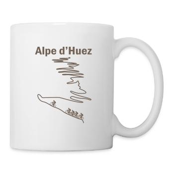Alpe d'huez Geschenk Fahrrad Radfahrer Sport - Tasse - Weiß - Rechts