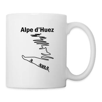 Alpe d'huez Geschenk Fahrrad Radfahrer Sport - Tasse - Weiß - Rechts