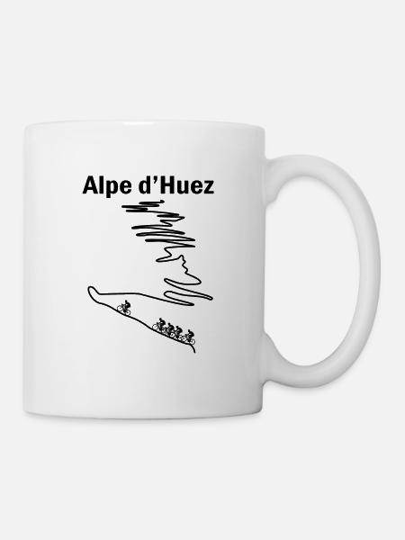 Alpe d'huez gift bike cyclist sport - Mug - white