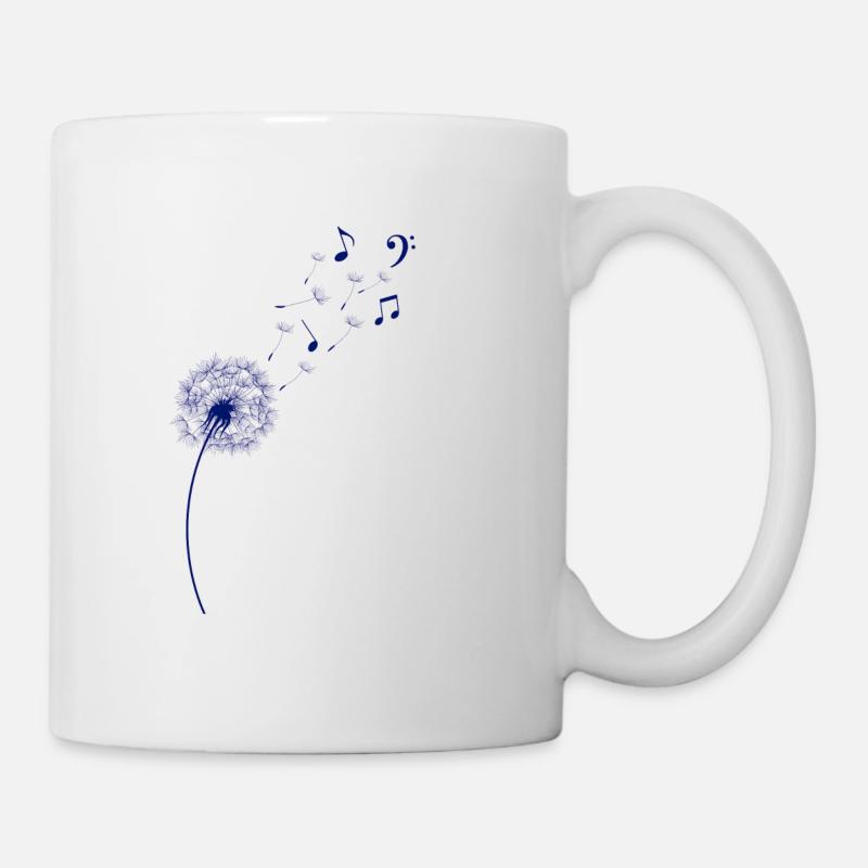 Rainbow Pissenlit Notes Musique Pissenlit - Mug blanc - blanc