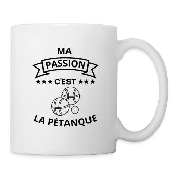 t-shirt petanque ma passion c est la pétanque - Mug blanc - blanc - Droite