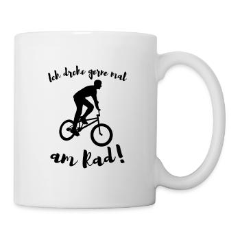 Ich drehe gerne mal am rad Geschenk Radfahrer - Tasse - Weiß - Rechts
