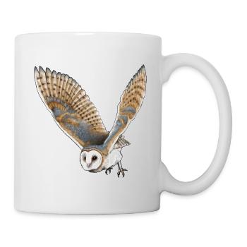 Schleiereule - Tasse - Weiß - Rechts