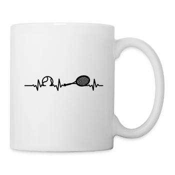 Raquette de tennis EKG Tennis Heartbeat - Mug blanc - blanc - Droite