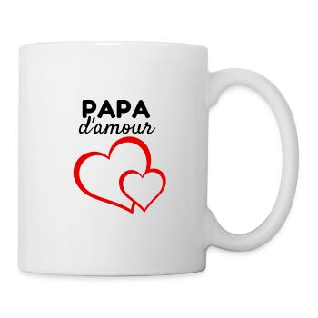 papa d'amour - Mug blanc - blanc - Droite