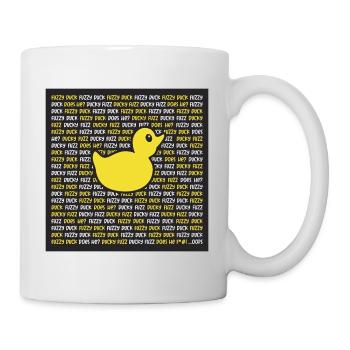 Fuzzy Duck, Ducky Fuzz, Conception de jeux à boire - Mug blanc - blanc - Droite