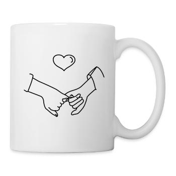 Amour relation partenaire couple disant cadeau - Mug blanc - blanc - Droite