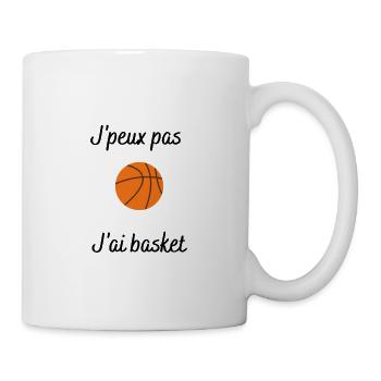 J'peux pas j'ai basket - Mug blanc - blanc - Droite