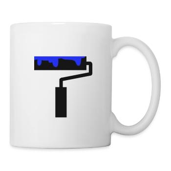 Pinsel Maler und Lackierer Malen Streichen Farbe - Tasse - Weiß - Rechts