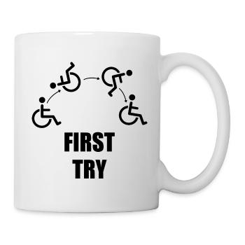 Humour handicap handicap en fauteuil roulant rolli - Mug blanc - blanc - Droite