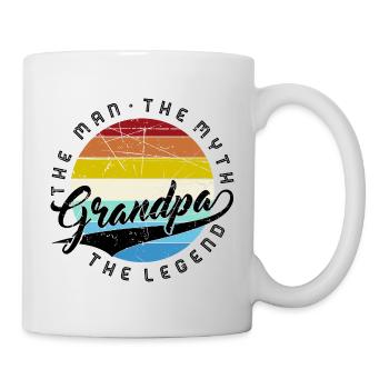 Grandpa the man the myth the legend - Vintage Ed. - Tasse - Weiß - Rechts