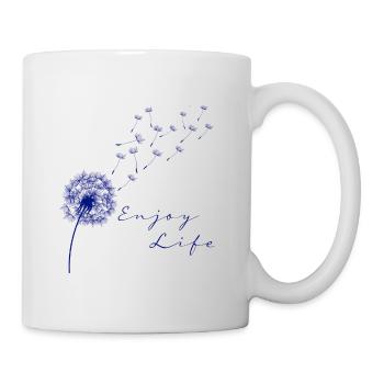 Enjoy Life Pusteblume Löwenzahn Leichtigkeit - Tasse - Weiß - Rechts