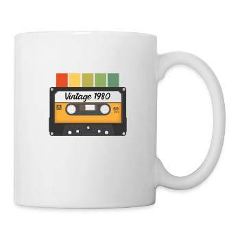 Millésime 1980 - Mug blanc - blanc - Droite