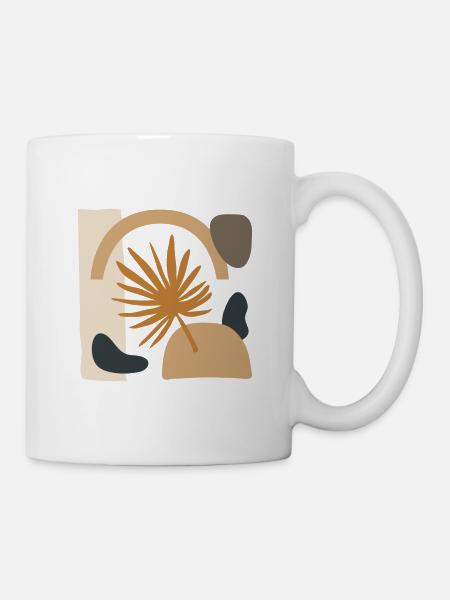 Sheet with abstract shapes - Mug - white