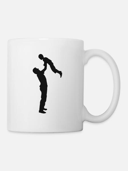 Familie Papa Mama Söhne Kind Sohn Vater Mutter - Tasse - Weiß