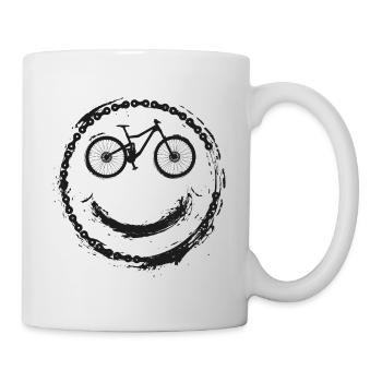 MTB Fahrrad Mountain Bike Mountainbiker - Tasse - Weiß - Rechts