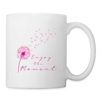 Enjoy the moment pink pink dandelion dandelion - Mug - white - Right