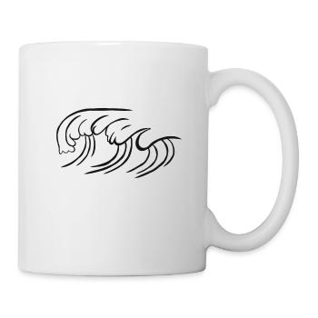 Wellengang Geschenk Welle surfen Wellenreiten - Tasse - Weiß - Rechts