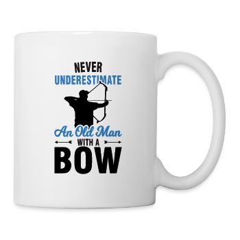 Pfeil und Bogen Bogenschießen Opa Geschenk - Tasse - Weiß - Rechts