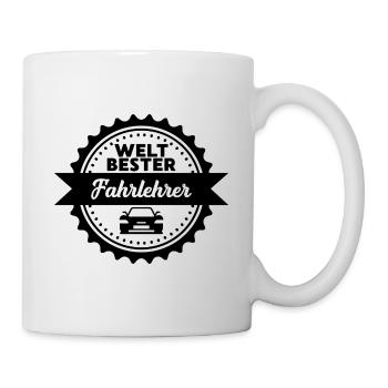 Welt bester fahrlehrer Beruf Spruch Geschenk - Tasse - Weiß - Rechts
