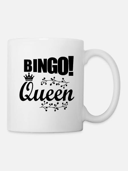 Bingo queen Geschenk Spruch Opa Rente - Kop/krus - hvid