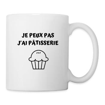 Je Peux Pas J'ai Pâtisserie - Mug blanc - blanc - Droite