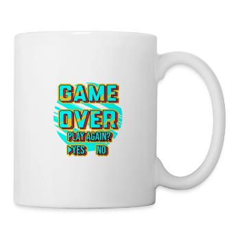 Spiel vorbei Spielen Sie noch einmal - Tasse - Weiß - Rechts