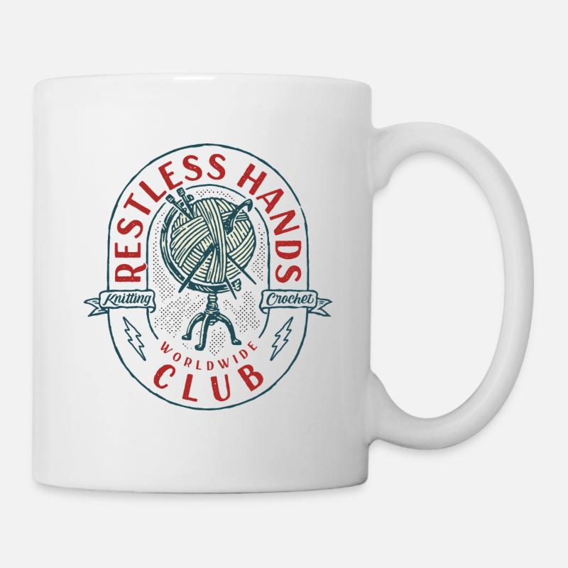 Restless Hands Club Red # 1 - Mug - white