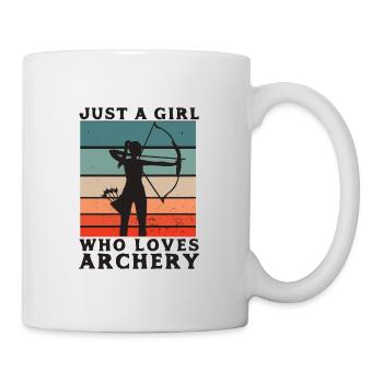 Tir à l'arc - Arc et flèche - Tir à l'arc - Mug blanc - blanc - Droite