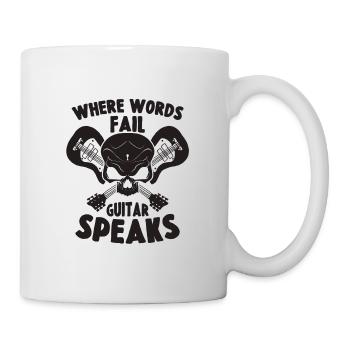 Guitar, Skull, Hard rock - Mug - white - Right