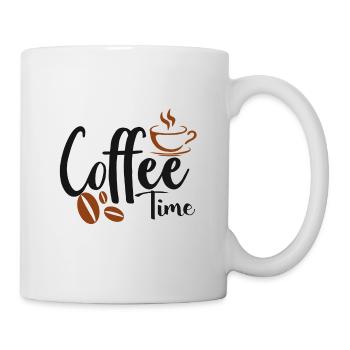 Café en grains tasse caféine cadeau café - Mug blanc - blanc - Droite