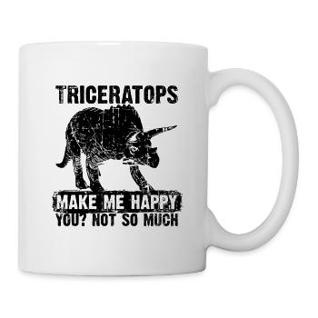 Triceratops - Tasse - Weiß - Rechts