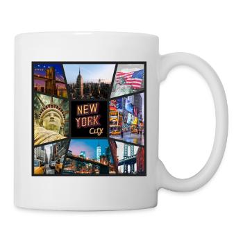 New York City USA America Skyline City Metropolis - Mug - white - Right