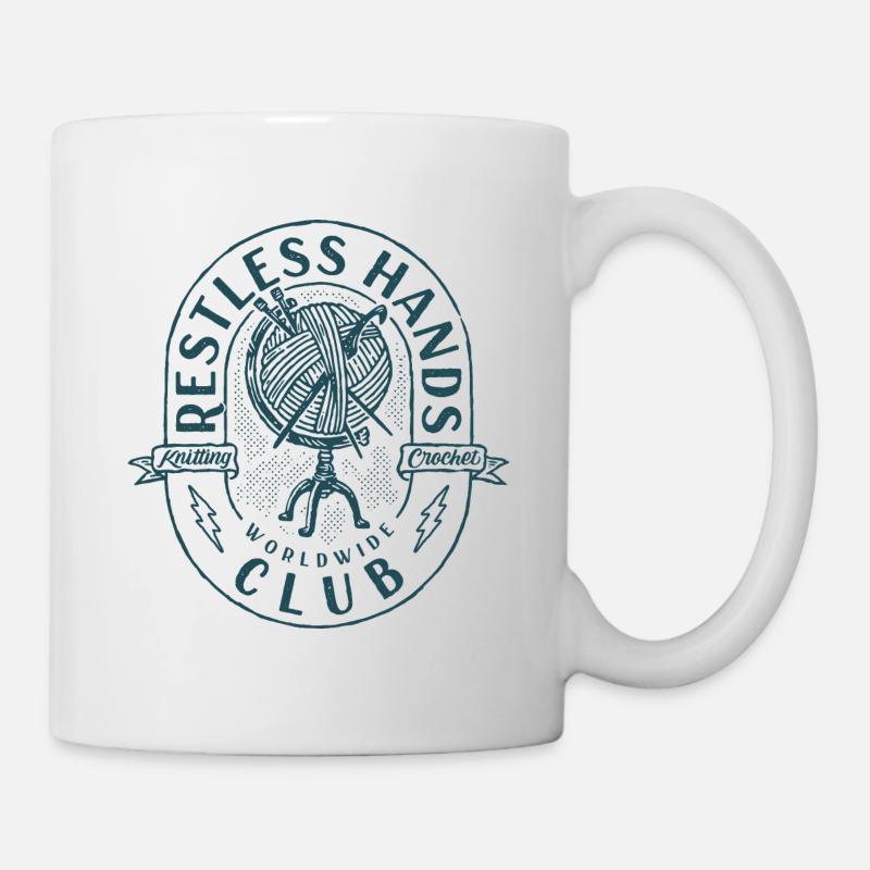 Restless Hands Club green #1 - Tasse - Weiß