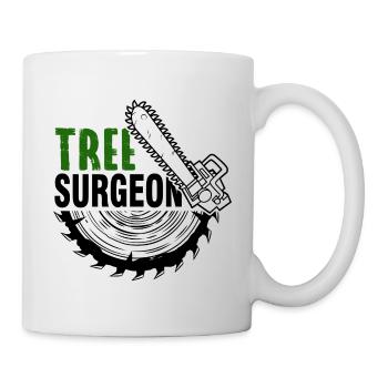 Bois bois bûcheron bois bois scie à chaîne forêt - Mug blanc - blanc - Droite