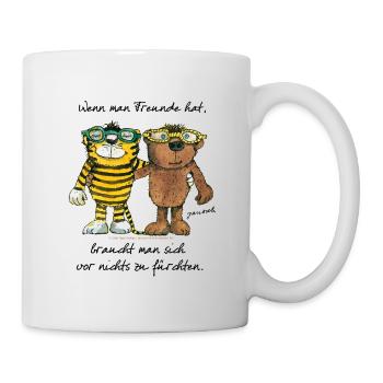 Janosch Tiger Und Bär Wenn Man Freunde Hat - Tasse - Weiß - Rechts