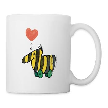 Janosch Canard Tigre Cœur Amour - Mug blanc - blanc - Droite
